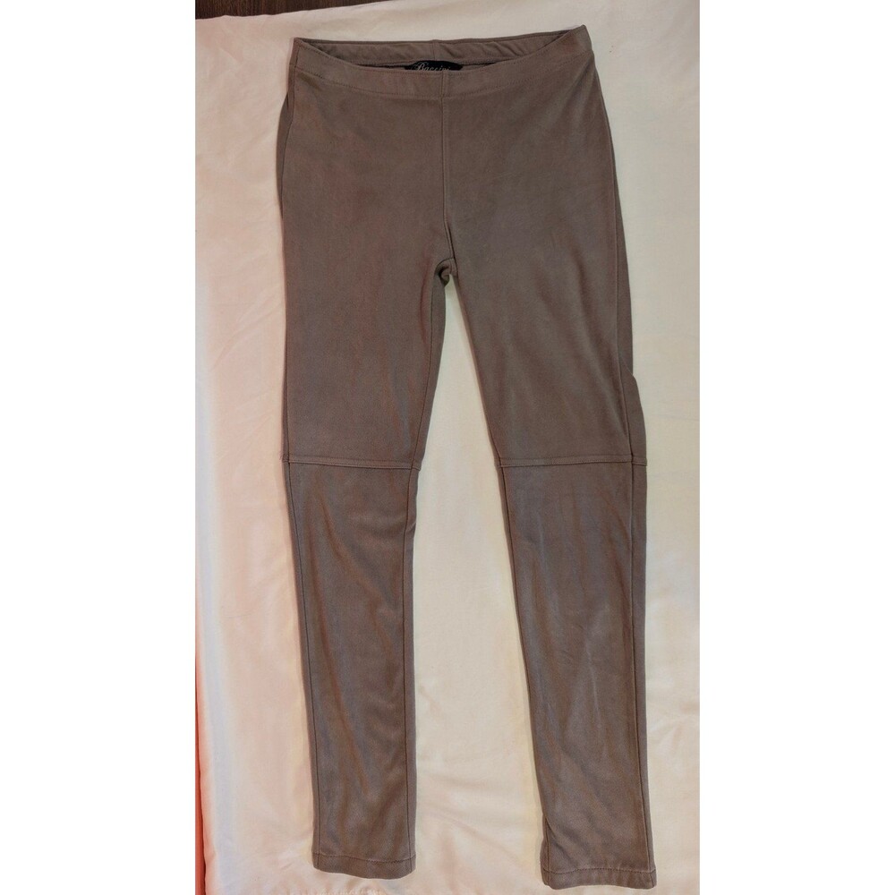 Women's Baccini Faux Suede Pull On Pants Brown Petite Small